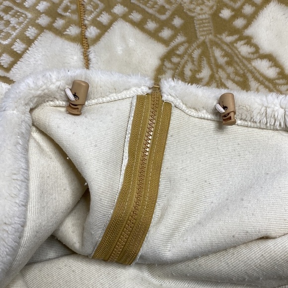 Vintage Milton Funwear Full Zip Feather Southwestern Cream Beige Jacket Size XL - Picture 4 of 9